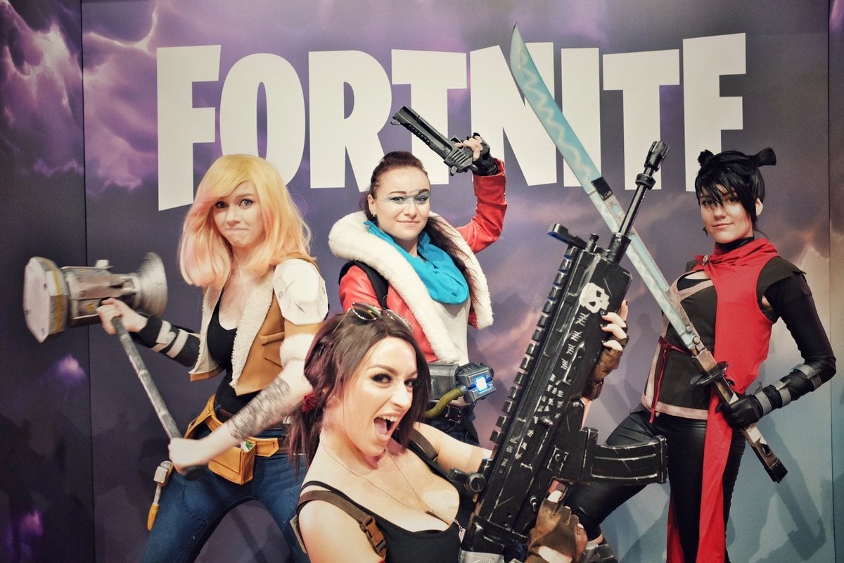 people cosplaying as fortnite defaults