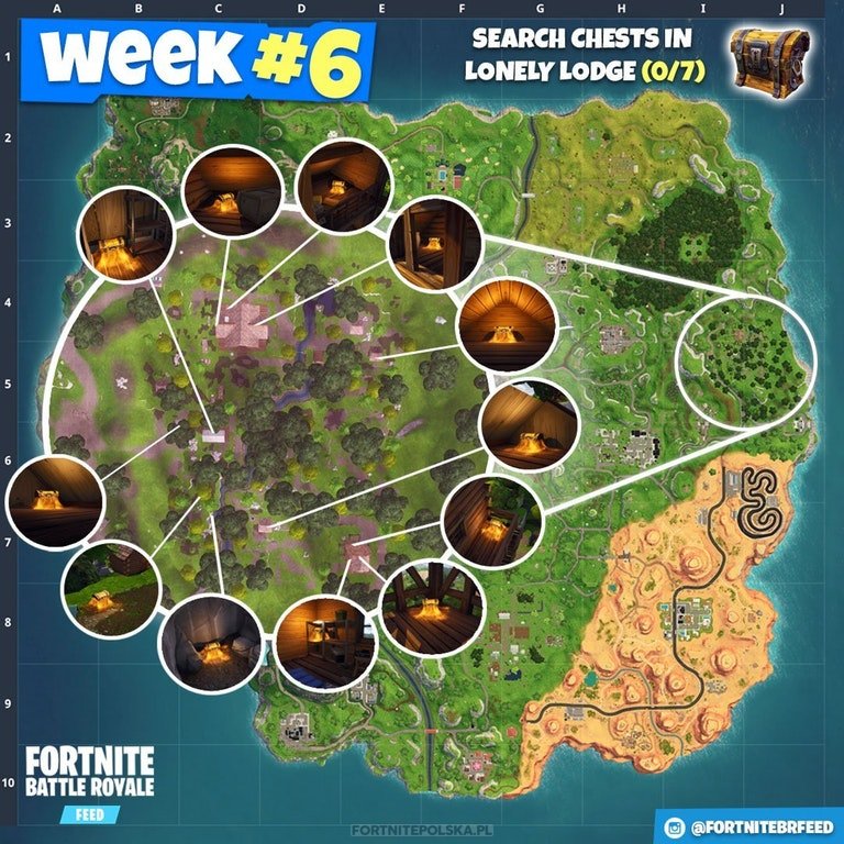 Wszystkie Lokalizacje Skrzyn W Samotnym Schronisku Fortnite Polska - jak zwykle udostepniamy mapke z lokalizacja wszystkich skrzynek potrzebnych do wyzwan