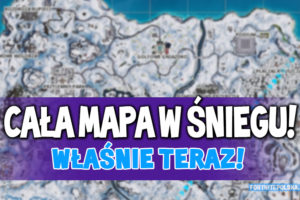 Mapa Fortnite Polska - cala mapa zostala pokryta sniegiem