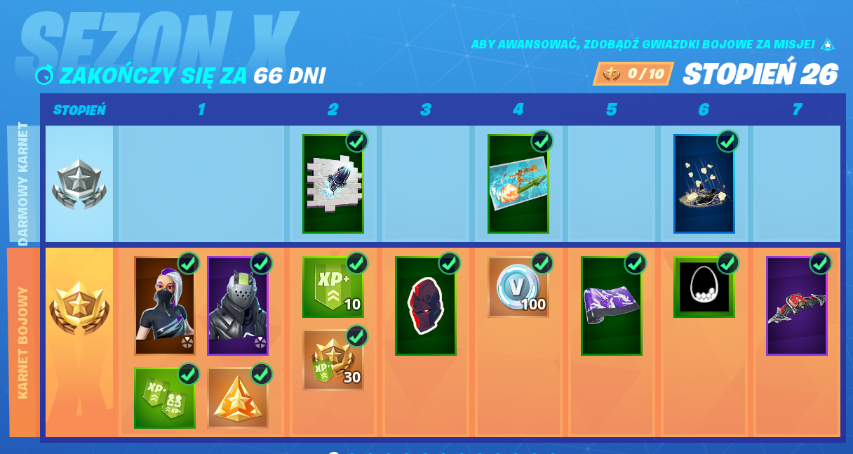 Cały karnet bojowy na 10 sezon w Fortnite! - Fortnite Polska