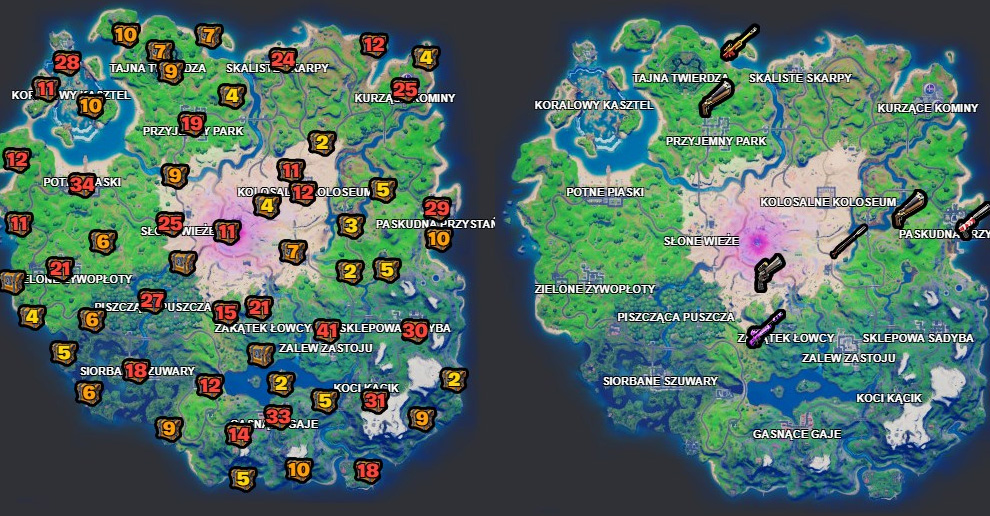 Gdzie Są Schroniska Narciarskie W Fortnite Gdzie najlepiej lądować w 5 sezonie Fortnite? Ilość skrzynek w